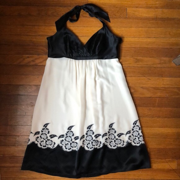 BCBG MaxAzria Silk Halter Style Dress NWT